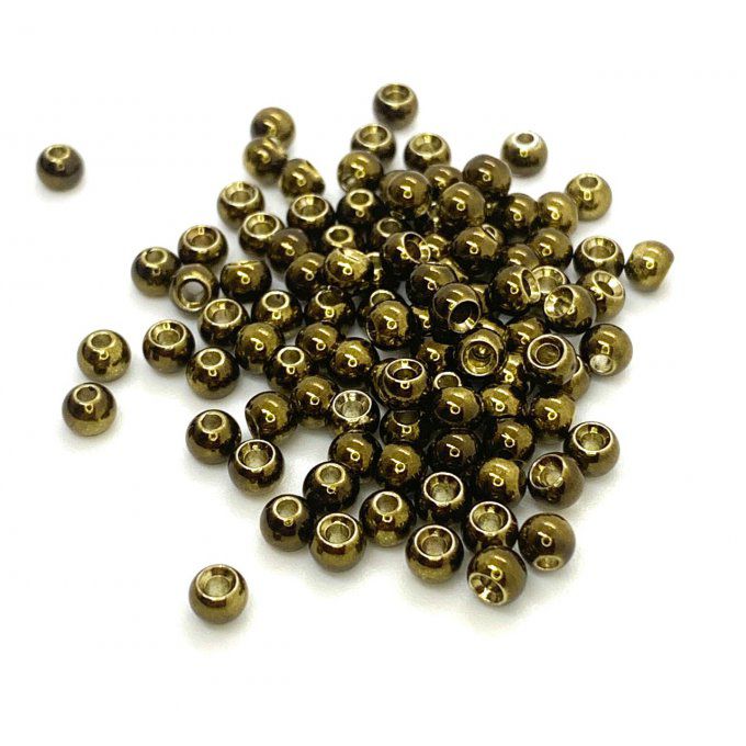 50 billes laiton olive