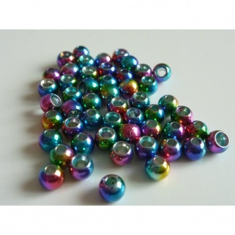 Nouveau!  50 ou 25 billes laiton arc-en-ciel