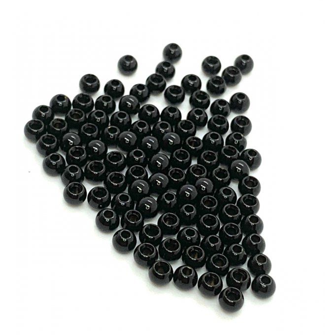 50 billes laiton noires 