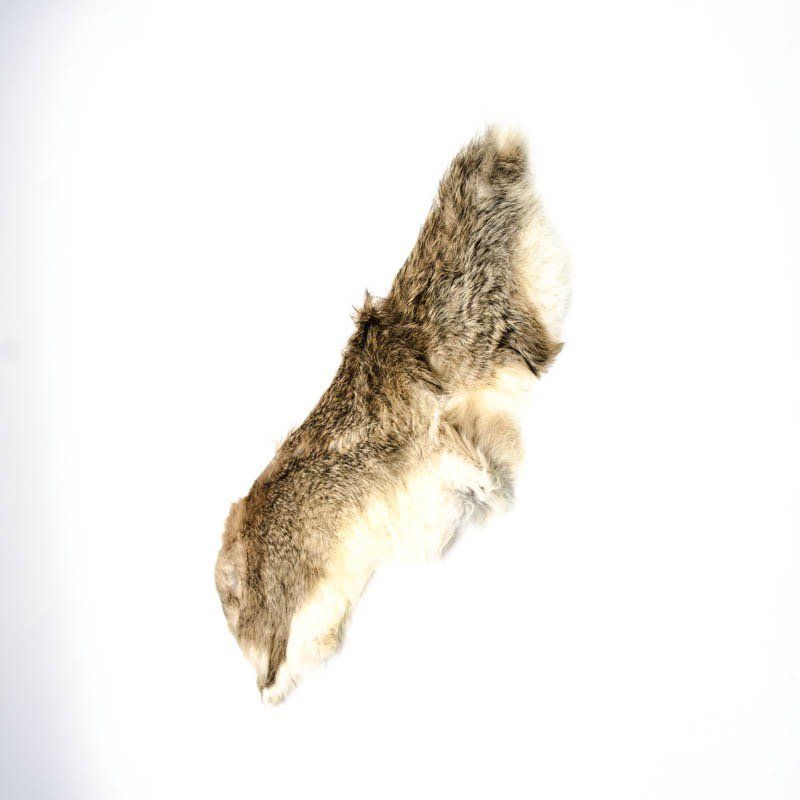 Peau De Lapin XXL De Qualité Supérieure - Tannée Douce, Naturelle - Environ 50x40 Cm - Couleur Gris