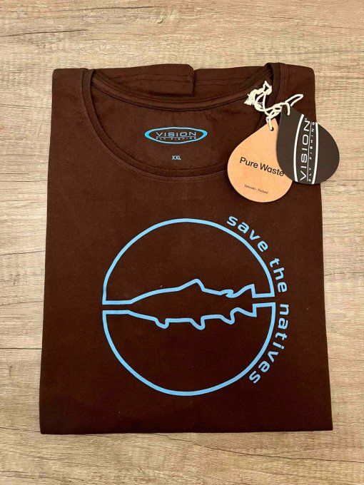 T-Shirt VISION (Save pure waste) noir ou marron