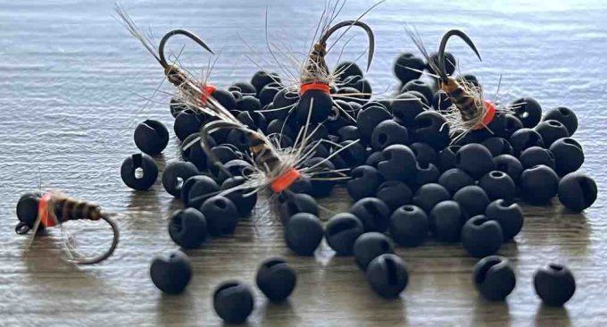 Billes tungstène fendues NOIRES MAT