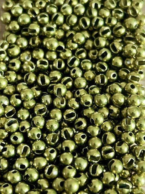 20 billes tungstène fendues OLIVE METAL