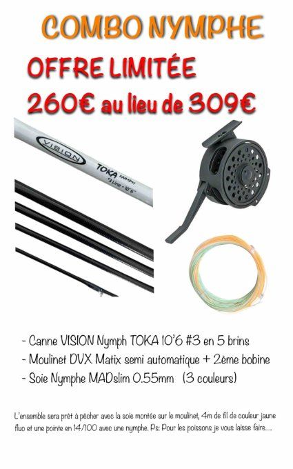 COMBO NYMPHE (ensemble prêt à pêcher)
