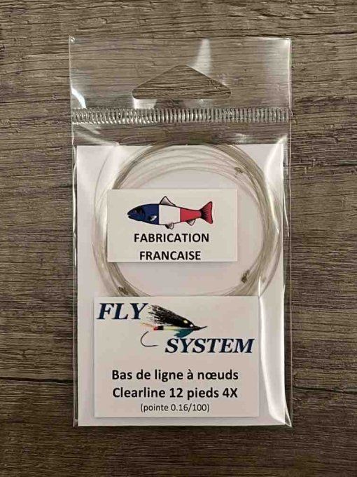 Bas de ligne a noeuds Fly System nylon ou fluorocarbone