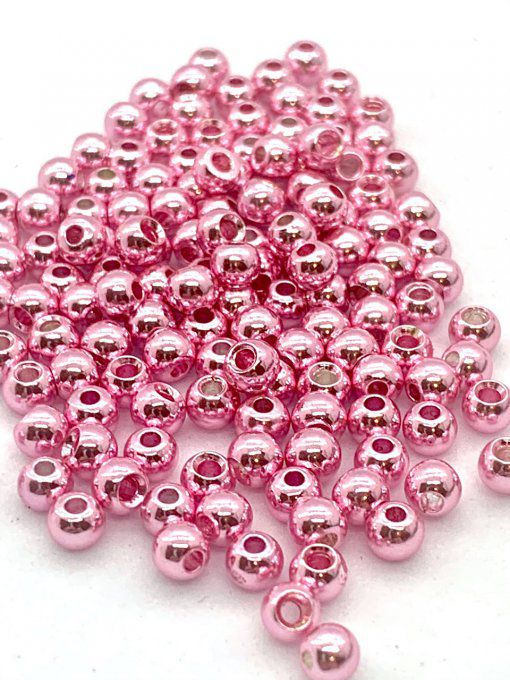 50 billes rose métal