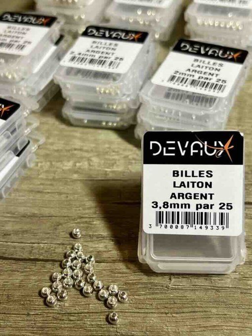 25 Billes laiton DVX ARGENT