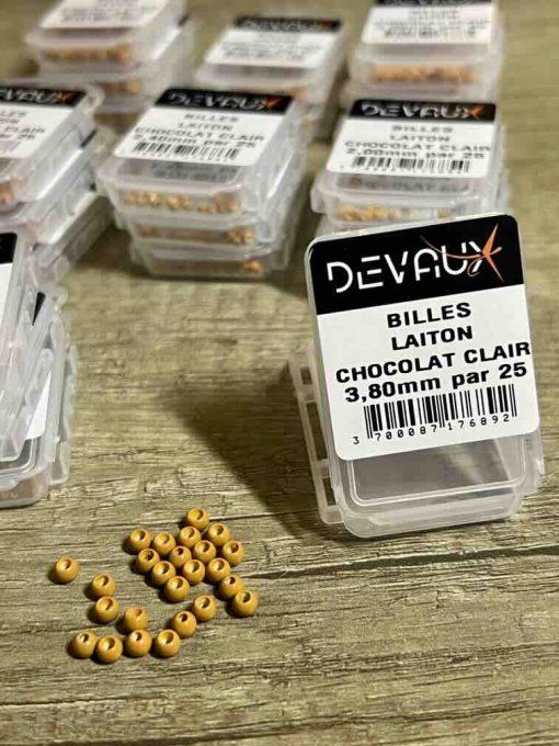 25 Billes laiton DVX CHOCOLAT CLAIR