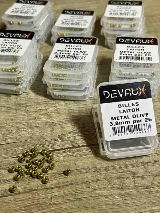 25 Billes laiton DVX METAL OLIVE